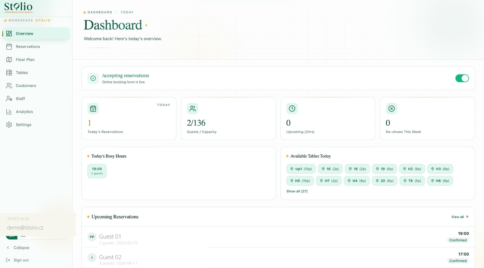 Stolio Dashboard